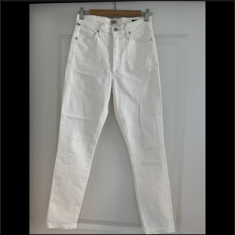 COH Olivia High Rise Slim Ankle White